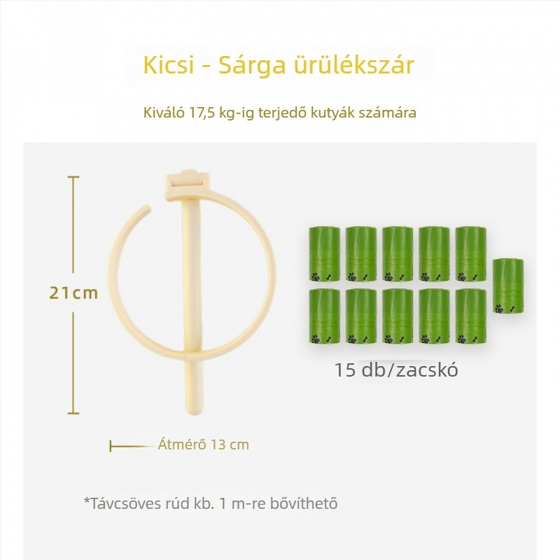 Kutyapiszok-szedő eszköz kültéri sétákhoz