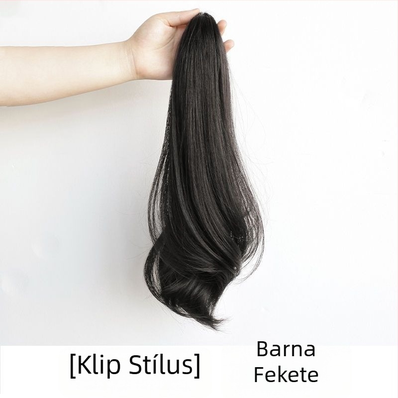 Klipszes paróka – hosszú copf, enyhén hullámos, puha hajkiegészítő