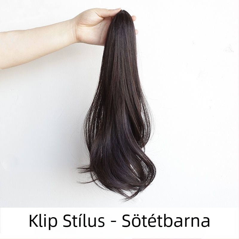 Klipszes paróka – hosszú copf, enyhén hullámos, puha hajkiegészítő