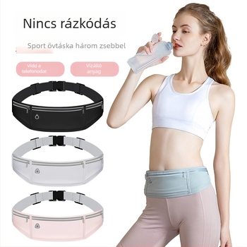 Unisex Lycra futó deréktáska vízálló rejtett zsebbel, szabadtéri sportokhoz