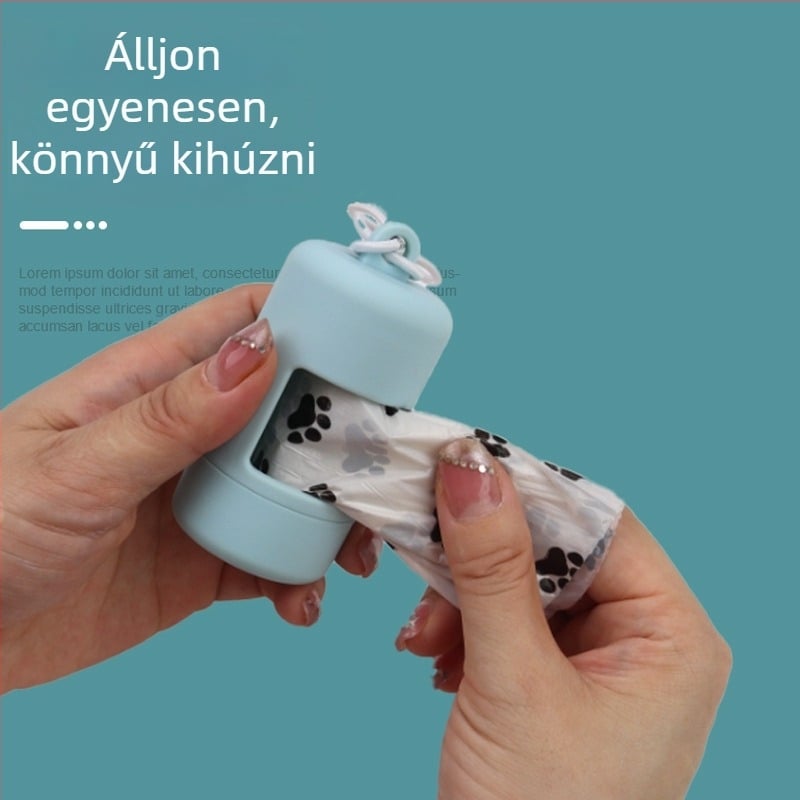 Toaletthez való szemeteszsák adagoló rugalmas matt tároló doboz – ABS anyag, ürülék szedő eszköz háziállatok számára