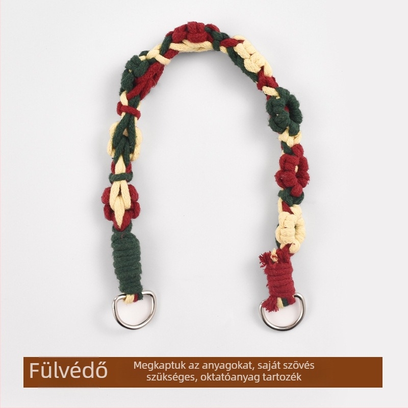 DIY kutyapóráz készlet – kézműves kötés, pamut, univerzális használat, karácsonyi kiadás, laza stílus