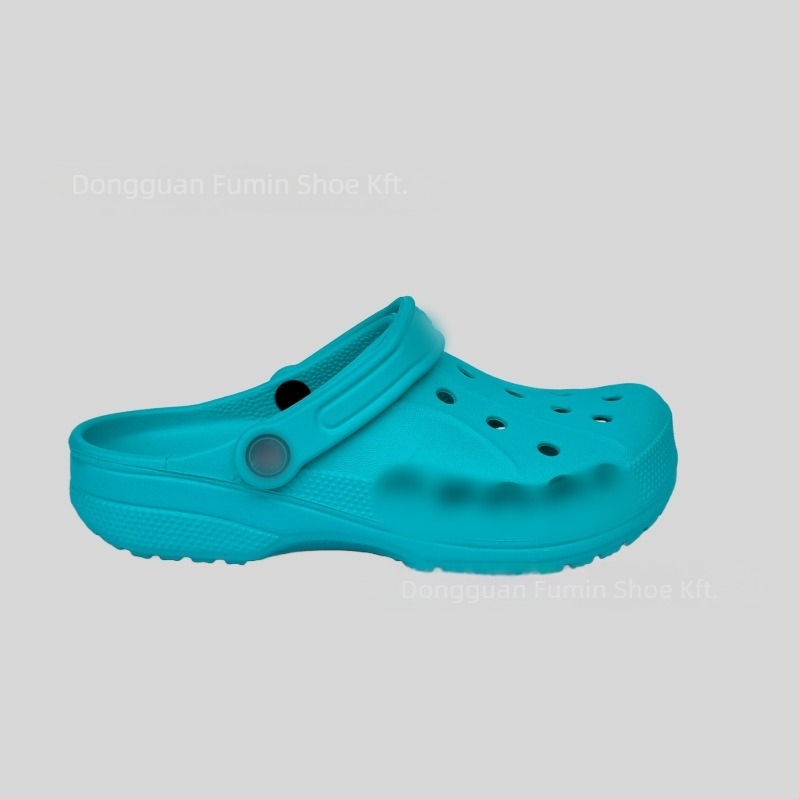 Crocs-stílusú papucsok férfiaknak és fiataloknak, könnyűek és lélegzőek, EVA felső és EVA talp, talp vastagsága 2–3 cm, sarokmagasság 2,5 cm, csúszásmentes
