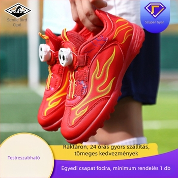Gyerekeknek való focicipő stoplis, gyepre – alacsony felső rész, gumitalp, kopásálló, egész szezonra
