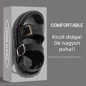 Unisex strand szandál – PVC felsőrész, PVC talp, csattal zárható, csúszásmentes puha talp, 2025 tavasz