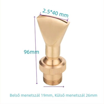 Petrel márkájú állítható, többirányú ventilátor-formájú fúvóka és irányított sík szájú fúvóka vízfunkciókhoz ( Anyag: réz; Alkalmazási terület: udvarok, mesterséges hegyek, medencék, tájkép-fontánok)