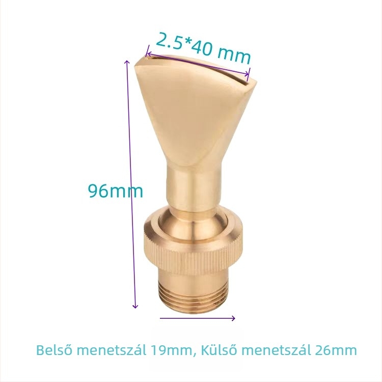 Petrel márkájú állítható, többirányú ventilátor-formájú fúvóka és irányított sík szájú fúvóka vízfunkciókhoz ( Anyag: réz; Alkalmazási terület: udvarok, mesterséges hegyek, medencék, tájkép-fontánok)