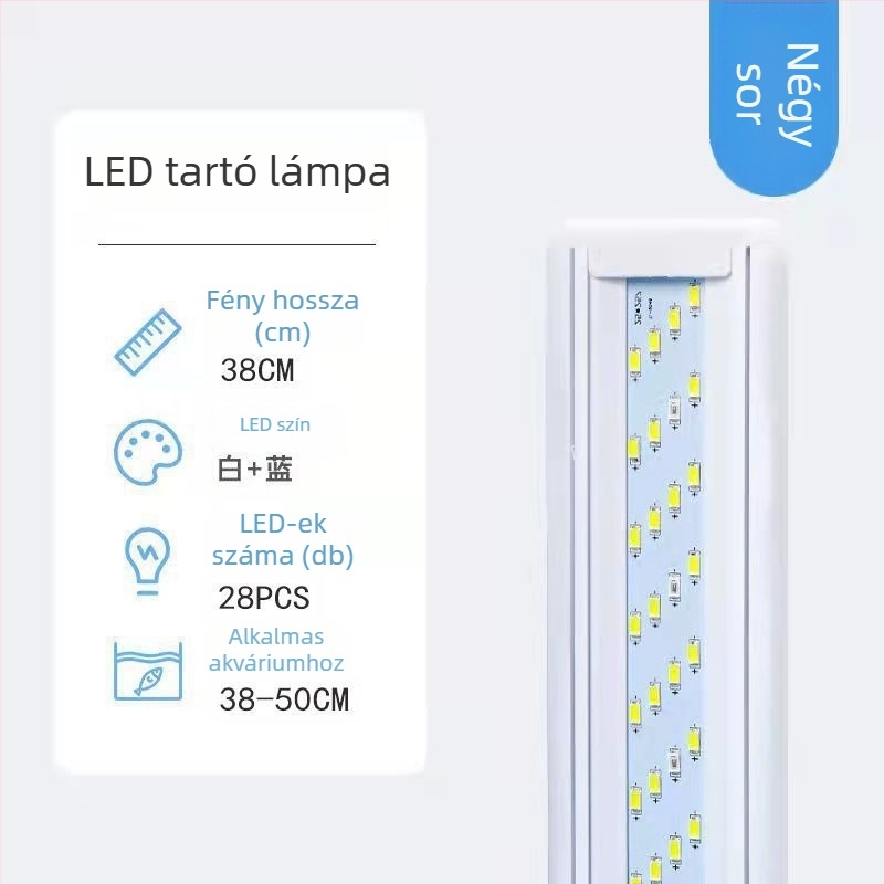 Vízálló LED akváriumi lámpa állvánnyal – energiatakarékos, professzionális szintű világítás akváriumokhoz és tájképekhez