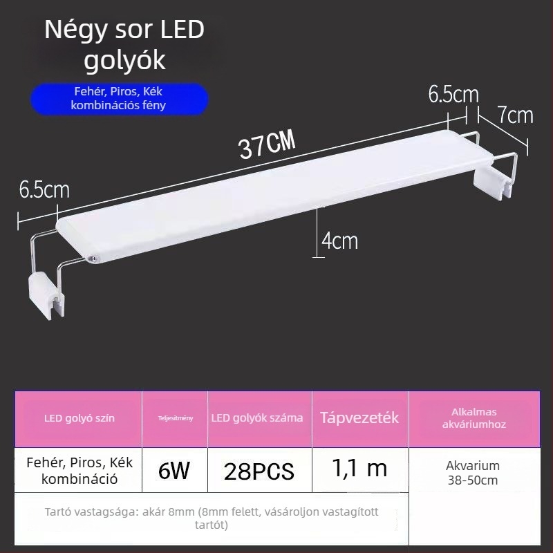 Vízálló LED akváriumi lámpa állvánnyal – energiatakarékos, professzionális szintű világítás akváriumokhoz és tájképekhez