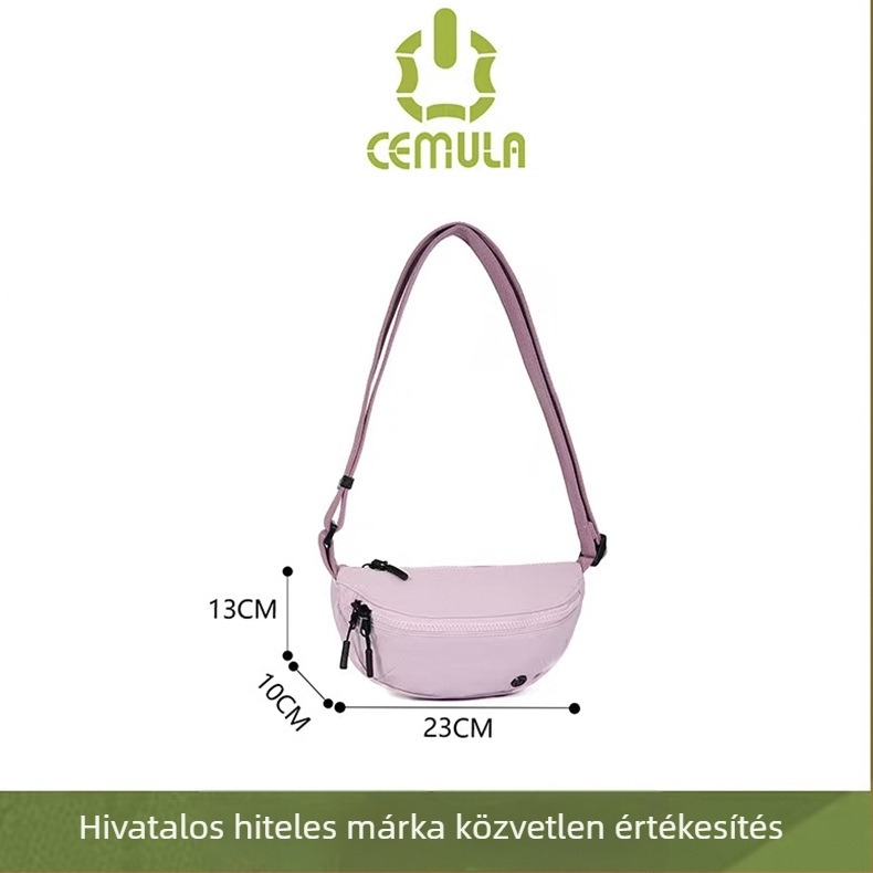 Nylon keresztpántos sporttáska, uniszex, kültéri sportokhoz, 2025 tavaszán megjelenés, poliészter bélés.