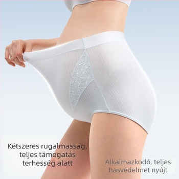 Kismama fehérnemű: magas derekú, hastámogató, antibakteriális, varrás nélküli, Modal anyagú