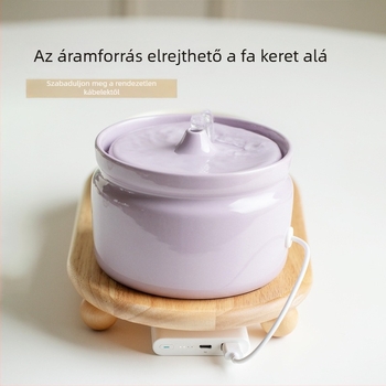 Kerámiás macska vízdispenser automata szűrővel, Star ceramics márka, kiegészítők háziállatok számára
