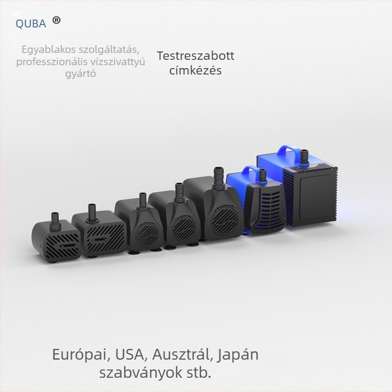 Mini vízpumpa akváriumokhoz, szökőkútakhoz, filtrációhoz, háziállatok számára vízellátáshoz és dekoratív vízjellemzőkhöz — ABS, modern egyszerű stílus
