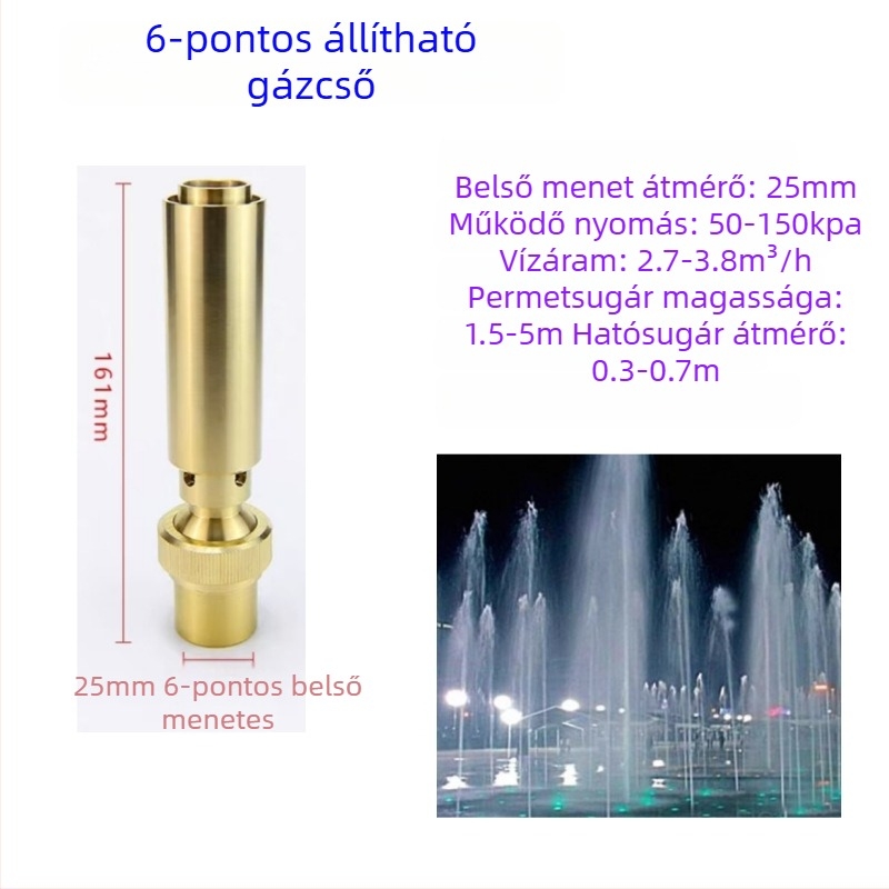 Szökőkút fúvóka - teljesen réz, jáde oszlopos dizájn, tó- és tájépítéshez, márka Dingxuan