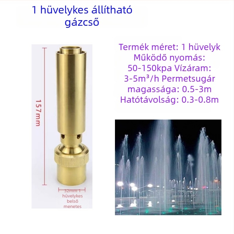 Szökőkút fúvóka - teljesen réz, jáde oszlopos dizájn, tó- és tájépítéshez, márka Dingxuan