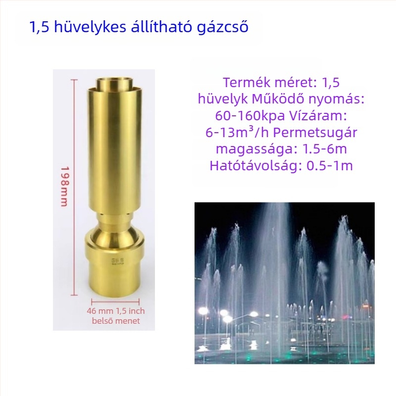 Szökőkút fúvóka - teljesen réz, jáde oszlopos dizájn, tó- és tájépítéshez, márka Dingxuan