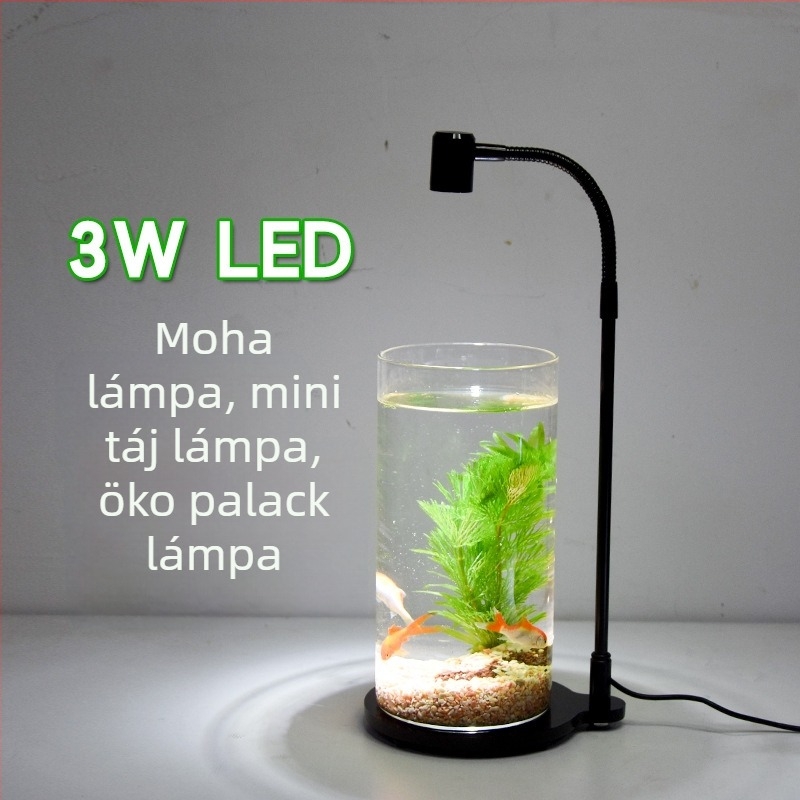 LED növénynevelő lámpa szukkulensek és cserepes növények számára – teljes spektrum, 3W, 0,5 kg