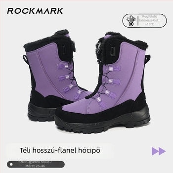 Gyerekeknek készült velúr vízálló bokacsizma fleece béléssel, anti-slip talppal