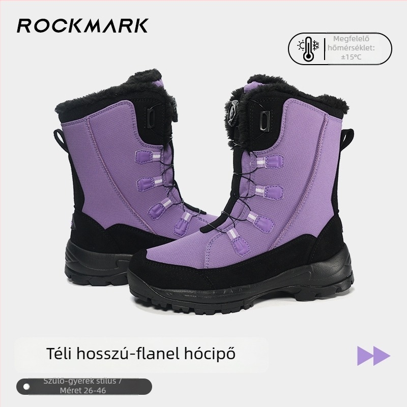 Gyerekeknek készült velúr vízálló bokacsizma fleece béléssel, anti-slip talppal