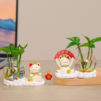 Gyantából készült váza, hidroponikus, modern minimalista stílus – ajándék esküvőre, születésnapra és új otthonba