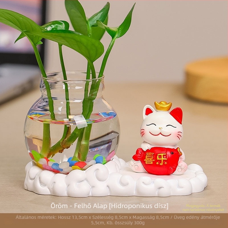 Gyantából készült váza, hidroponikus, modern minimalista stílus – ajándék esküvőre, születésnapra és új otthonba