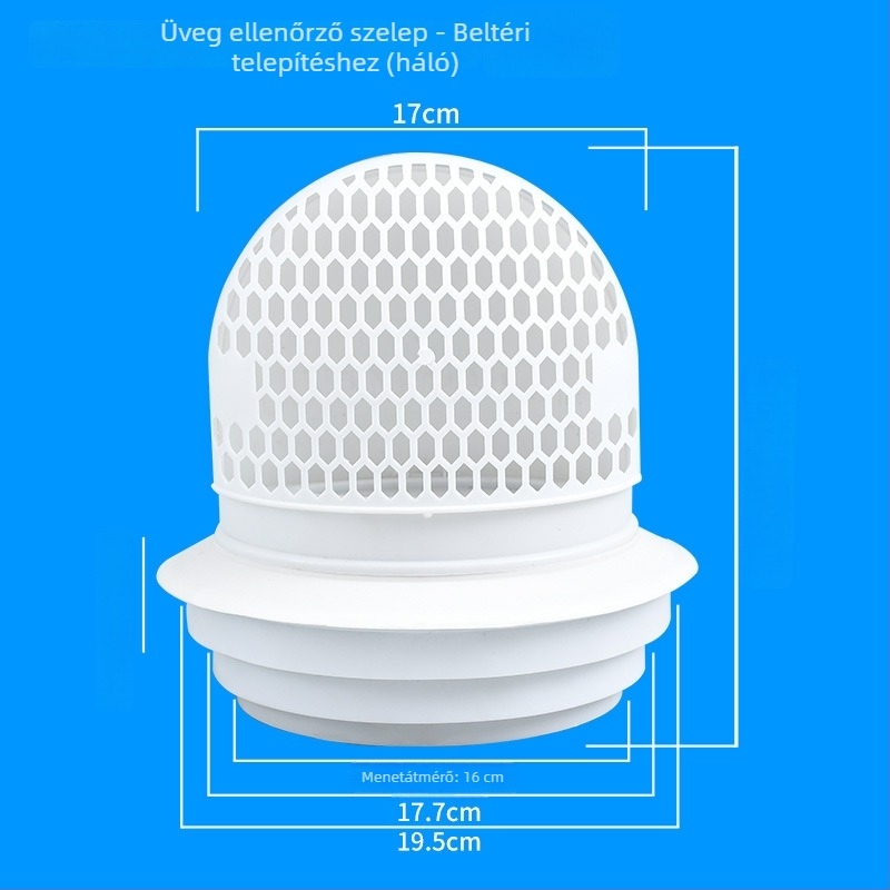 Konyhai falon átívelő visszacsapó szelep üvegfedélhez, műanyag, modern-minimalista stílus