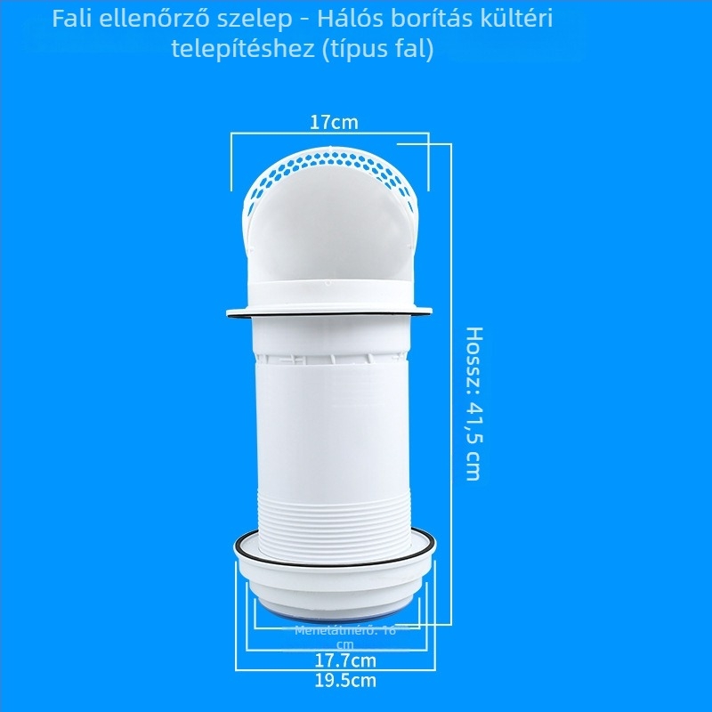 Konyhai falon átívelő visszacsapó szelep üvegfedélhez, műanyag, modern-minimalista stílus
