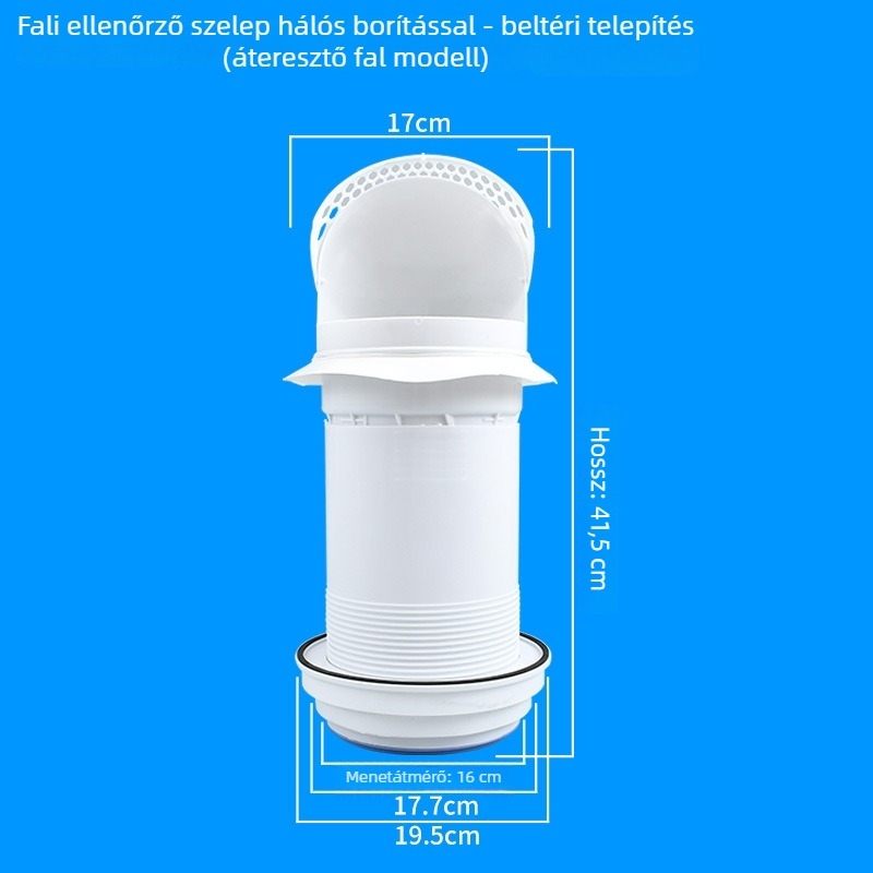 Konyhai falon átívelő visszacsapó szelep üvegfedélhez, műanyag, modern-minimalista stílus