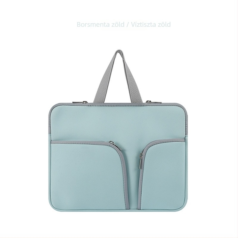 Diving anyagból készült laptop tok, több zsebbel, cipzárral, belső bélés, vízálló és ütésálló, notebookok és tabletek számára