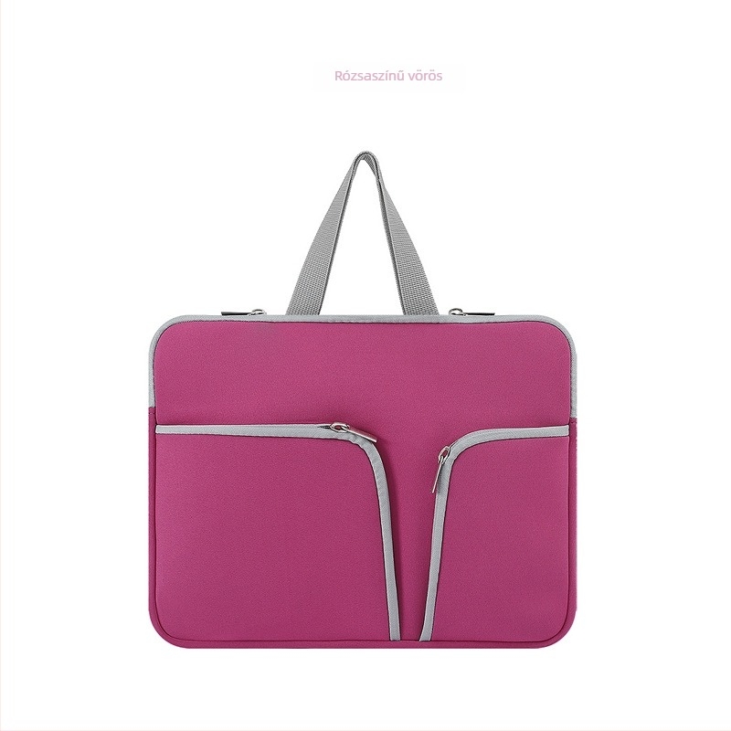 Diving anyagból készült laptop tok, több zsebbel, cipzárral, belső bélés, vízálló és ütésálló, notebookok és tabletek számára