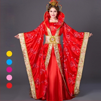 Wu Zetian-ihletésű hercegnő tündér ruhája hosszú uszárral, fotózáshoz és színpadi előadásokhoz