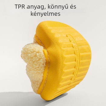 Gyerek pamut beltéri cipői – 1–6 éves korosztály, Felső: szövet, Mintázat: rajzfilm, Talp: TPR, Stílus: aranyos