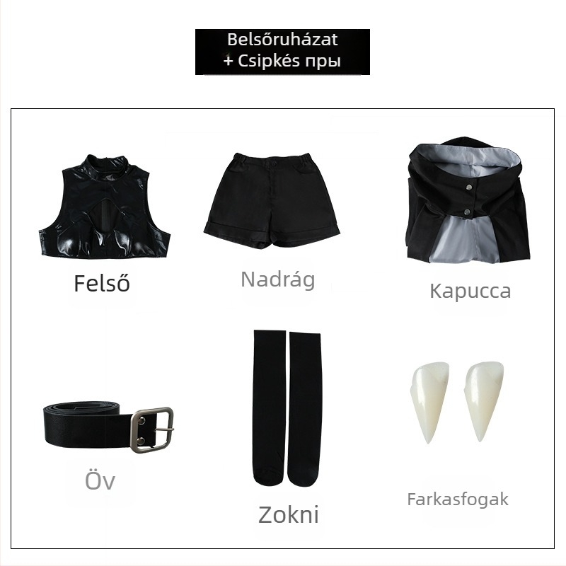 Cosplay kabát – Call of the Night, Lágy poliészter, Mintázat nélküli, 2022 tavasz