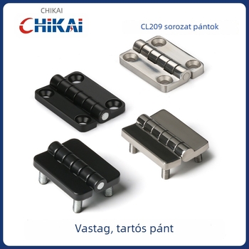 CL209 cinkötvözetű szokványos négyszögletes csukló disztribúciós dobozokhoz — modellek CL209-1, CL209-A, CL209-1C; anyag: cinkötvözet; felületkezelés: elektroplakkolás és polírozás; márka: Chikai