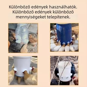 Automata csirke etető egerek elleni védelemmel, műanyag kivitel, teljes automata etető készlet, alkalmas akváriumhoz