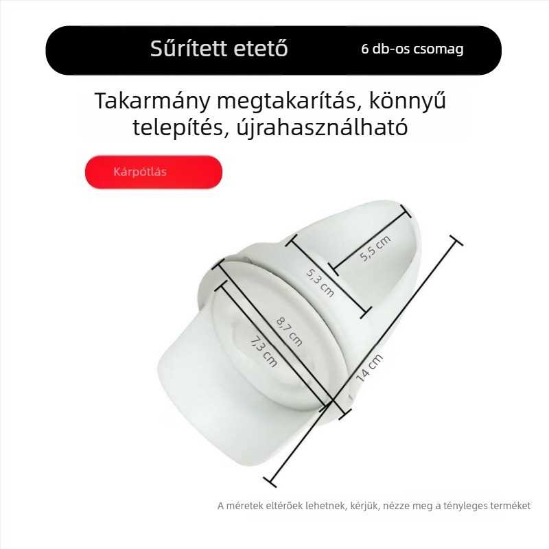 Automata csirke etető egerek elleni védelemmel, műanyag kivitel, teljes automata etető készlet, alkalmas akváriumhoz