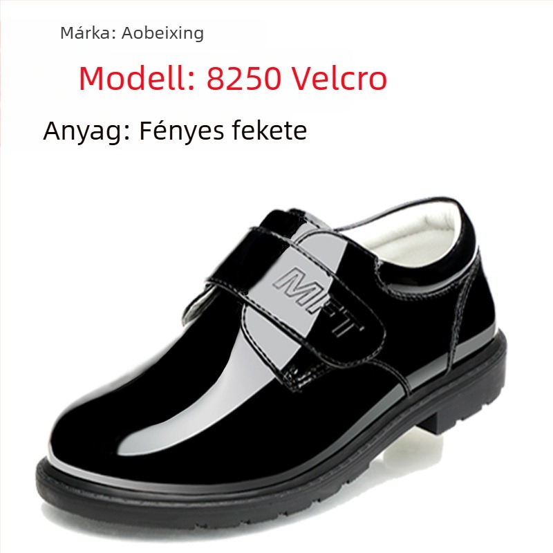Gyerekeknek PU bőr cipő, brit stílus, alacsony szárú, Slip-On, gumírozott talp