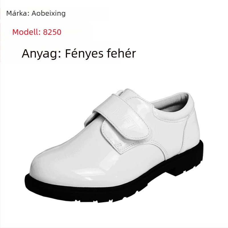 Gyerekeknek PU bőr cipő, brit stílus, alacsony szárú, Slip-On, gumírozott talp