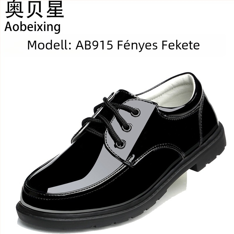 Gyerekeknek PU bőr cipő, brit stílus, alacsony szárú, Slip-On, gumírozott talp