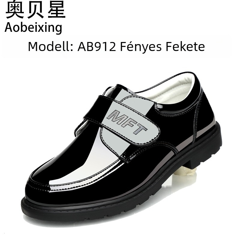 Gyerekeknek PU bőr cipő, brit stílus, alacsony szárú, Slip-On, gumírozott talp