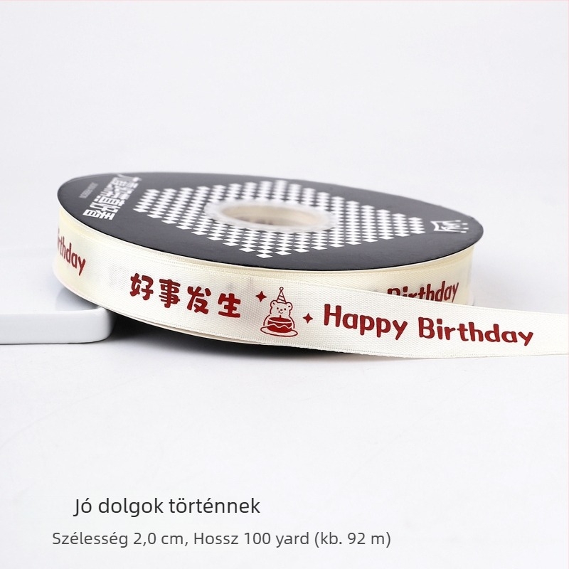 Dekoratív szalag ajándékcsomagoláshoz és tortadíszítéshez (Poliészter; Csomagolóanyag; Friss virágcsokrok; Ajándékcsomagolás; Torta csomagolás)