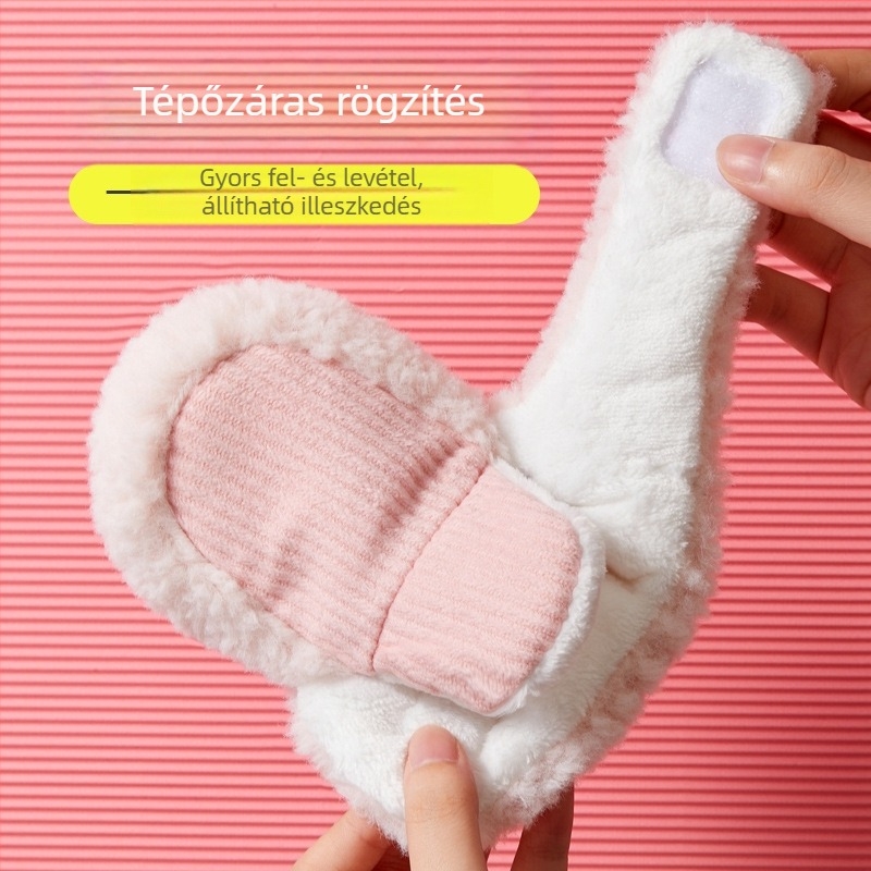 Baba belső használatú téli–ősz cipő, magas szárú Velcro-zár, meleg, csúszásmentes, puha talpú, 6–12 hónapos