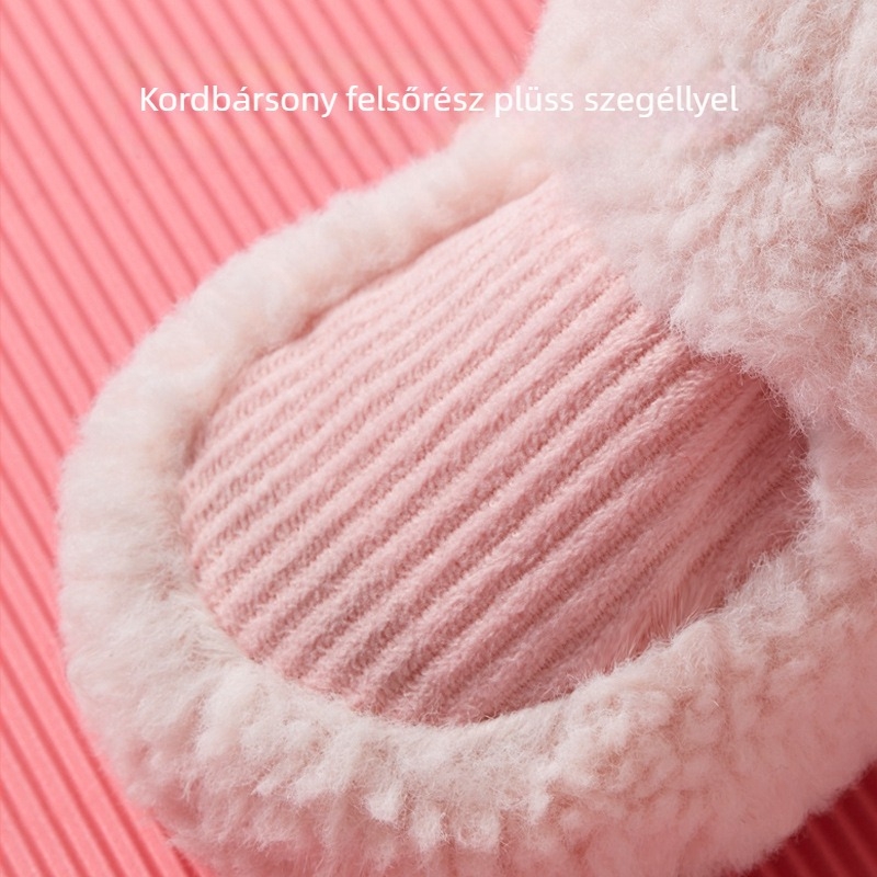 Baba belső használatú téli–ősz cipő, magas szárú Velcro-zár, meleg, csúszásmentes, puha talpú, 6–12 hónapos