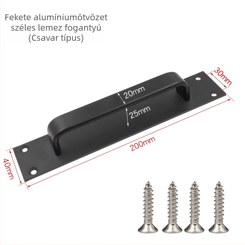 Sukop 41144 fogantyú csúszóajtókhoz, alumíniumötvözet, matt felület, ragasztóval rögzítés, csavarozás nélkül, alkalmas faajtókhoz és üveges konyha-szekrényajtókhoz