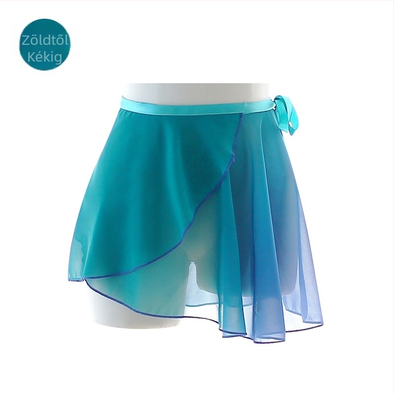 Modern táncruha felnőtt nő számára – gradiens chiffon anyag, 95% poliészter belső rész és chiffon bélés, színpadi használatra