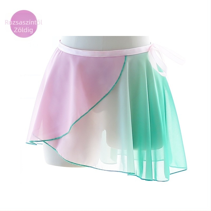 Modern táncruha felnőtt nő számára – gradiens chiffon anyag, 95% poliészter belső rész és chiffon bélés, színpadi használatra
