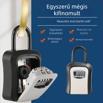 MGWS G7-QS mechanikus kulcstartó doboz jelszós zárhoz, anyag: mérnöki műanyag ötvözet, záró rúd átmérője 8 mm, rúd közötti távolság 40 mm