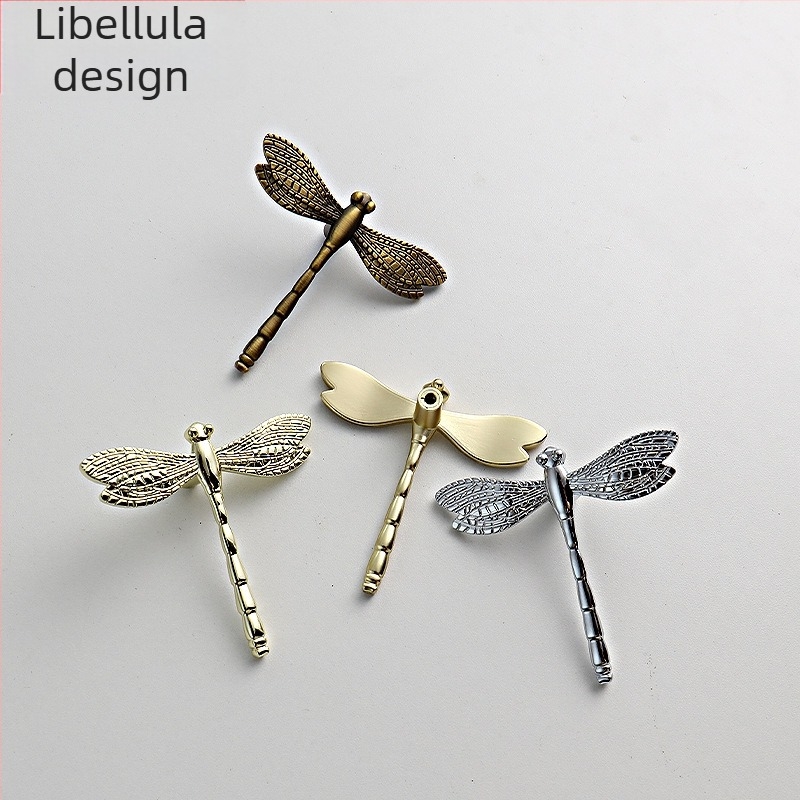Gardrob fogantyú, dragonfly design, cinkötvözet, öntvény, felületre szerelt