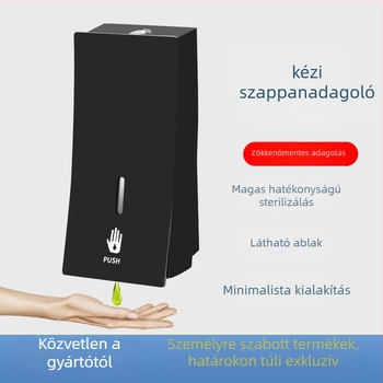 Szappanadagoló, falra szerelhető, kézi nyomású, ABS, modell 2290, Wing Home