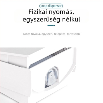 Szappanadagoló, falra szerelhető, kézi nyomású, ABS, modell 2290, Wing Home